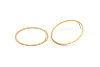 Gold Circle Earring, 4 Gold Plated Brass Circle Stud Earrings (35x1x1mm) Bs 1087 A1757