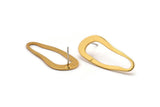 Gold Irregular Earring, 4 Gold Plated Brass Irregular Stud Earrings (32x13x1mm) D0723 A1488