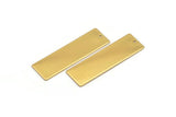 Gold Geometric Bar, Gold Plated Brass Rectangle Stamping Blank, Customized Bar, Necklace Pendants (50x15x0.80mm) A0844