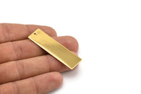 Gold Geometric Bar, Gold Plated Brass Rectangle Stamping Blank, Customized Bar, Necklace Pendants (50x15x0.80mm) A0844
