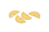Semi Circle Pendant, 4 Gold Plated Brass Semi Circle Blanks With 1 Hole (21x10x0.80mm) BS 1725