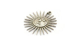 Silver Sun Charm, 2 Antique Silver Plated Brass Sun Charms With 1 Loop, Findings (30x28mm) N1480 H0936