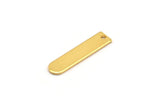 D Shape Rings - 4 Gold Plated Brass D Shape Connectors With 1 Hole  (27.5x6.5x1mm) BS 1933