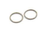 Brass Circle Connector, Antique Silver Plated Brass Circle Rings 16 - 17 - 18 - 19 - 20mm N0265 Q0169