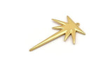 Gold Boom Charm, Gold Plated Brass Boom Charm With 1 Loop (48x32x1.5mm) N1144 H1180