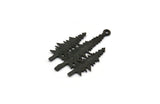 Black Tree Charm, 4 Oxidized Black Brass Tree Charms With 1 Loop, Pendant, Findings (30x21x1mm) N1090