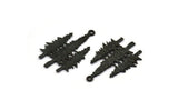 Black Tree Charm, 4 Oxidized Black Brass Tree Charms With 1 Loop, Pendant, Findings (30x21x1mm) N1090