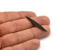 Black Marquise Charm, 12 Oxidized Black Brass Marquise Charms With 1 Hole, Earrings, Pendants (42x6x0.60mm) D0803