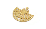 Moon Phases Charm, Gold Plated Brass Moon Phases Pendant With 1 Loop, Finding (29x27x1mm) N1311