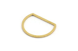 D Shape Rings, 50 Raw Brass D Shape Connectors, Rings (14x18x0.80mm) A4595