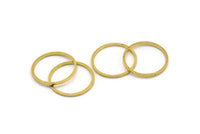 18mm Circle Connectors, 50 Raw Brass Circle Connectors (18x1x1mm)  BS 1096