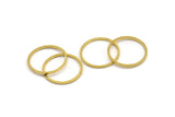 18mm Circle Connectors, 50 Raw Brass Circle Connectors (18x1x1mm)  BS 1096