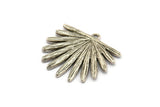Silver Sun Charm, Antique Silver Plated Brass Sunshine Charms With 1 Loop, Pendants, Earrings (26x24x2mm) N1270 H0988