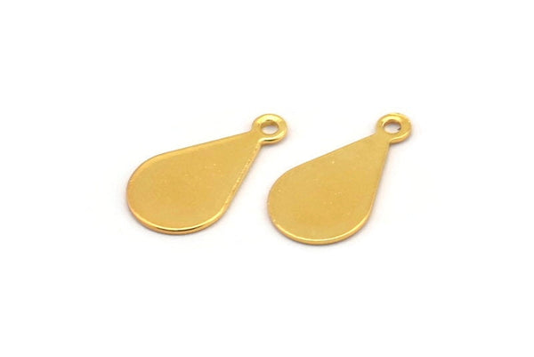Gold Tiny Charm, 24 Gold Plated Brass Charms, (14.50x8mm) A0780