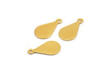 Gold Tiny Charm, 24 Gold Plated Brass Charms, (14.50x8mm) A0780