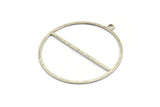 Silver Circle Charm, 8 Textured Antique Silver Plated Brass Round Shaped Charm With 1 Loop, Findings (41x38x0.50mm) D0721 H1575