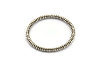46mm Circle Connectors, Antique Silver Plated Brass Circle Connector (46x4x4mm) N1736