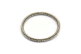 46mm Circle Connectors, Antique Silver Plated Brass Circle Connector (46x4x4mm) N1736