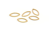 Gold Marquise Ring , 50 Gold Plated Brass Marquise Ring, Connector, Charms (6x12x0.5mm) D0039 H0908