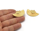Gold Medal Charm, Gold Plated Brass Badge Charm Pendant With 1 Loop, Earring, Finding (35x20mm) N0791