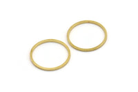 18mm Circle Connectors - 50 Raw Brass Circle Connectors (18x1x1mm) BS 1096