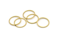 18mm Circle Connectors - 50 Raw Brass Circle Connectors (18x1x1mm) BS 1096