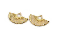 Gold Ethnic Pendant , Gold Plated Brass Ethnic Motif Pendant With 1 Loop, Finding, Earring, Charm (43x29mm) N0872