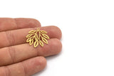 Brass Leaf Charm, 8 Raw Brass Branch Charms With 1 Loop, Charm Pendants (27x22.5x0.60mm) A5026