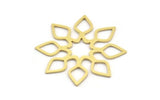 Brass Symmetry Charm, 12 Raw Brass Optical Symmetry Charms, Earring Charms (32x30x0.60mm) A5126