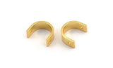 Gold Necklace Parts - 6 Gold Plated Brass Necklace Findings, Pendants (12x10x1mm) BS 1733