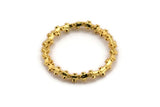 Gold Circle Connector, 2 Gold Plated Brass Circle Connectors Closed Ring (24x2mm) N1723