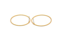 Gold Circle Earring, 4 Gold Plated Brass Circle Stud Earrings (35x1x1mm) Bs 1087 A1757