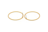 Gold Circle Earring, 4 Gold Plated Brass Circle Stud Earrings (35x1x1mm) Bs 1087 A1757