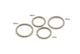 Brass Circle Connector, Antique Silver Plated Brass Circle Rings 16 - 17 - 18 - 19 - 20mm N0265 Q0169