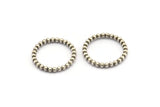 Brass Circle Connector, Antique Silver Plated Brass Circle Rings 16 - 17 - 18 - 19 - 20mm N0265 Q0169