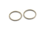 Brass Circle Connector, Antique Silver Plated Brass Circle Rings 16 - 17 - 18 - 19 - 20mm N0265 Q0169