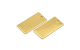 Gold Rectangle Bar, 2 Gold Plated Brass Rectangle Stamping Blanks, Necklace Pendants (30x15x0.80mm) A0772