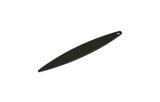 Black Marquise Charm, 12 Oxidized Black Brass Marquise Charms With 1 Hole, Earrings, Pendants (42x6x0.60mm) D0803