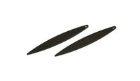 Black Marquise Charm, 12 Oxidized Black Brass Marquise Charms With 1 Hole, Earrings, Pendants (42x6x0.60mm) D0803