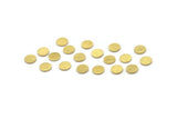 Brass Round Tag, 100 Textured Raw Brass Round Stamping Blanks, Findings (5.5x0.80mm) M01813