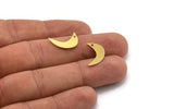 Brass Moon Charm, 24 Raw Brass Crescent Moon Charms With 1 Hole (17x6x0.60mm) A4756