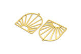 Brass Sun Charm, 6 Raw Brass Sun Shaped Charms With 1 Loop, Charm Pendants, Findings (33x28x0.60mm) A5226