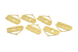 Brass Days Charm, Raw Brass Days Of The Week Written Charms With 1 Loop, Written Pendants, Days Findings (32x22x0.60mm)