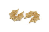Gold Ethnic Pendant , Gold Plated Brass Ethnic Motif Pendant With 2 Loops, Finding, Earring, Charm (40x39mm) N0873