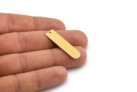 Gold Necklace Bar, 2 Gold Plated Brass Stamping Blanks With 1 Hole, Pendants, Charms (35x9x1mm) D1522