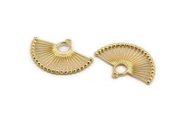 Gold Ethnic Pendant , Gold Plated Brass Ethnic Motif Pendant With 1 Loop, Finding, Earring, Charm (43x29mm) N0872
