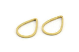Brass Drop Connector, 50 Raw Brass Drop Connectors (16x11x1mm) A5281