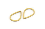 Brass Drop Connector, 50 Raw Brass Drop Connectors (16x11x1mm) A5281