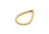 Brass Drop Connector, 50 Raw Brass Drop Connectors (16x11x1mm) A5281