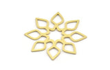 Brass Symmetry Charm, 12 Raw Brass Optical Symmetry Charms, Earring Charms (32x30x0.60mm) A5126